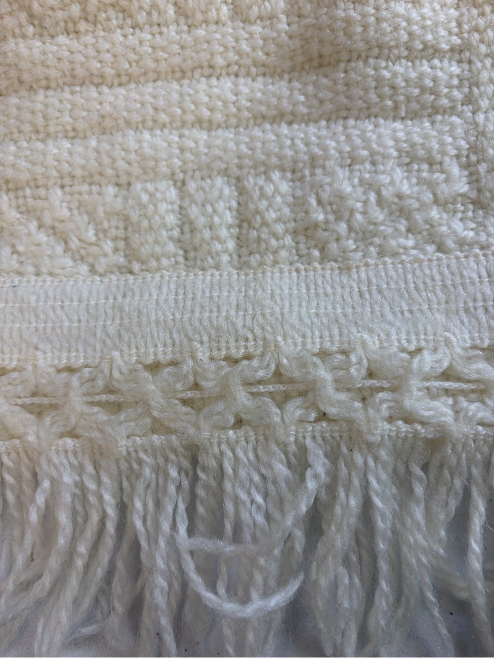 Vintage Eatons Standard Pillow Case Sham Set Acrylic Boho Cottagecore Off White - Picture 4 of 14